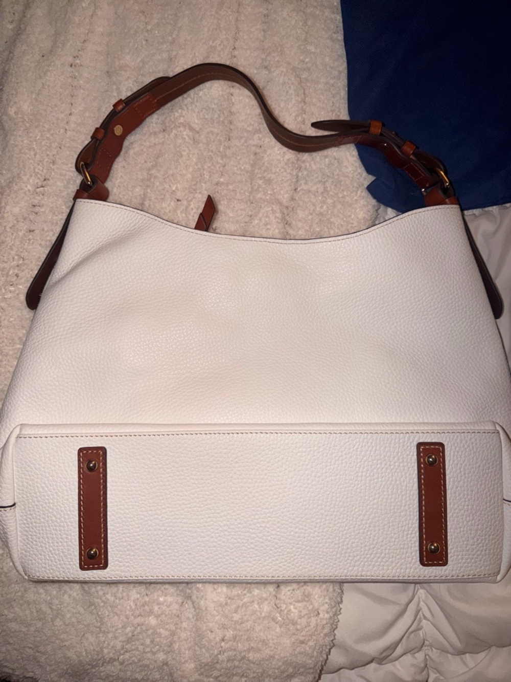 White Leather Dooney & Burke Hobo Bag - Picture 4 of 5